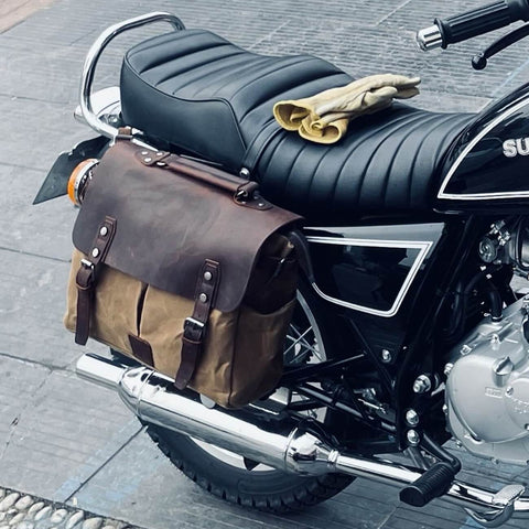 Waxed Canvas & Leather Briefcase – Shoulder/Messenger Bag