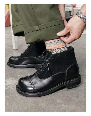 Broad Toe Balmoral Boots