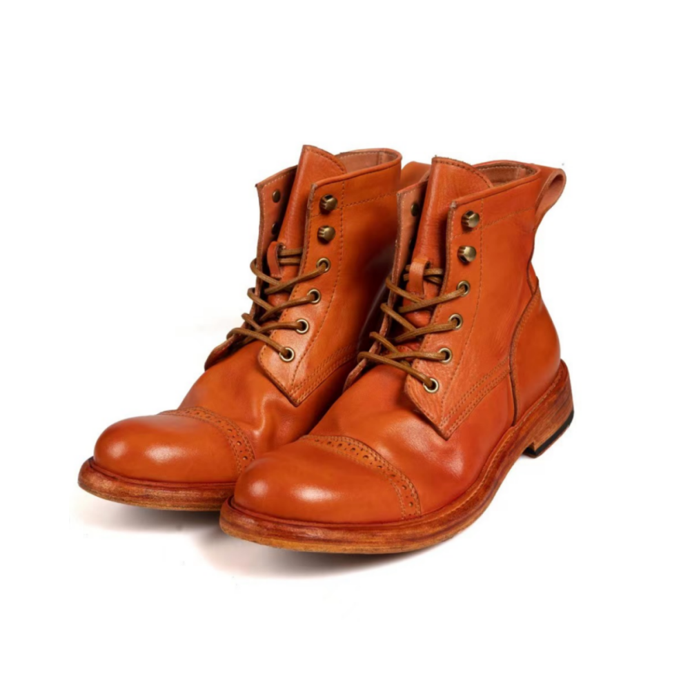 Bottes de service en cuir pour hommes