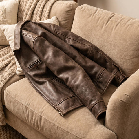 メンズ 1940 年代 モーターサイクル レザー ジャケット