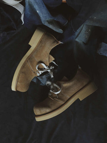 メンズ バンプトゥ ダービーシューズ