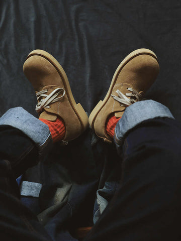 メンズ バンプトゥ ダービーシューズ