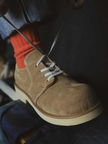 メンズ バンプトゥ ダービーシューズ