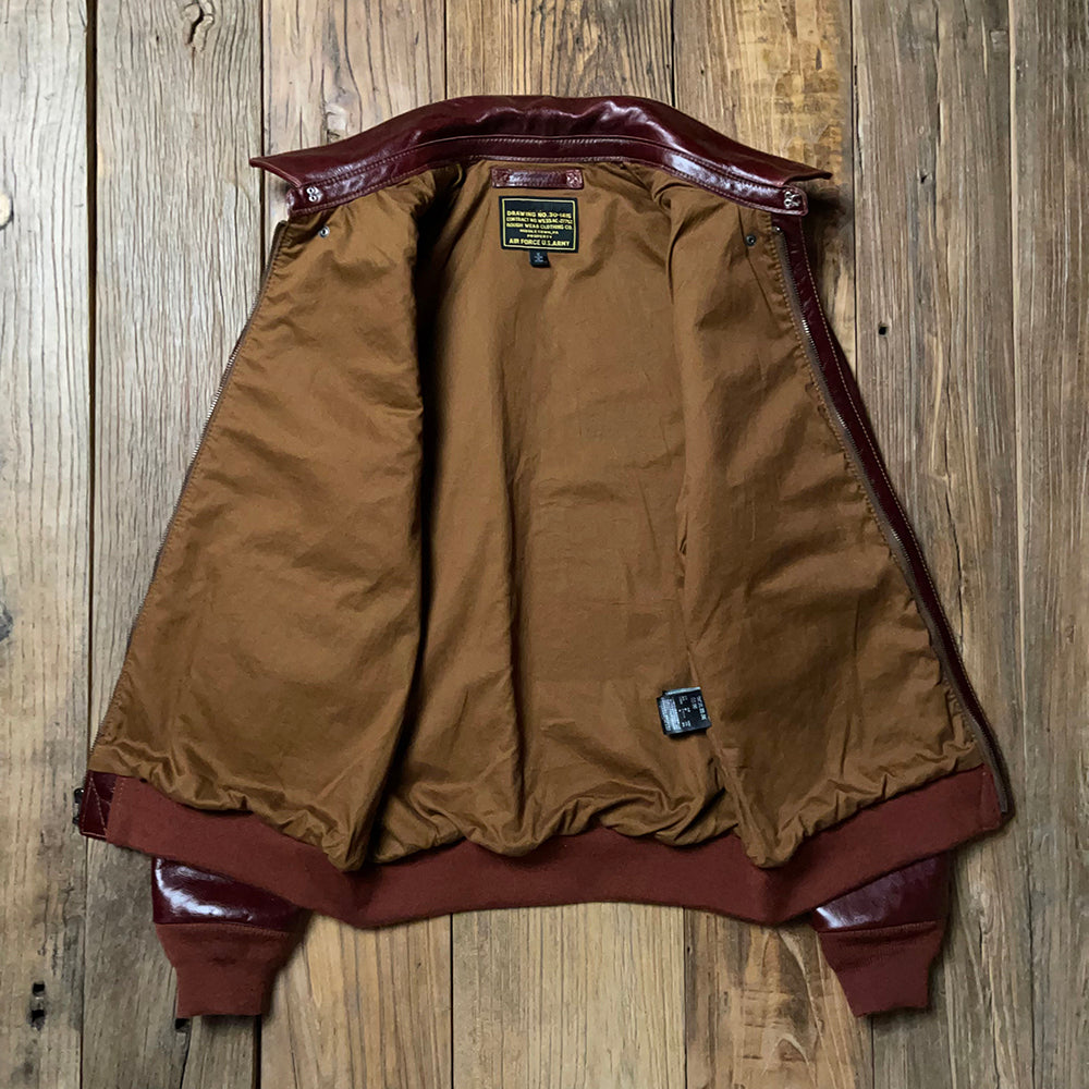 Men's Burgundy Type A2 Flight Leather Jacket