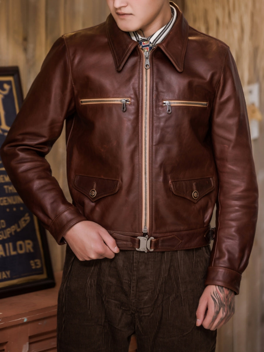 Veste en cuir Hartmann Flight pour homme