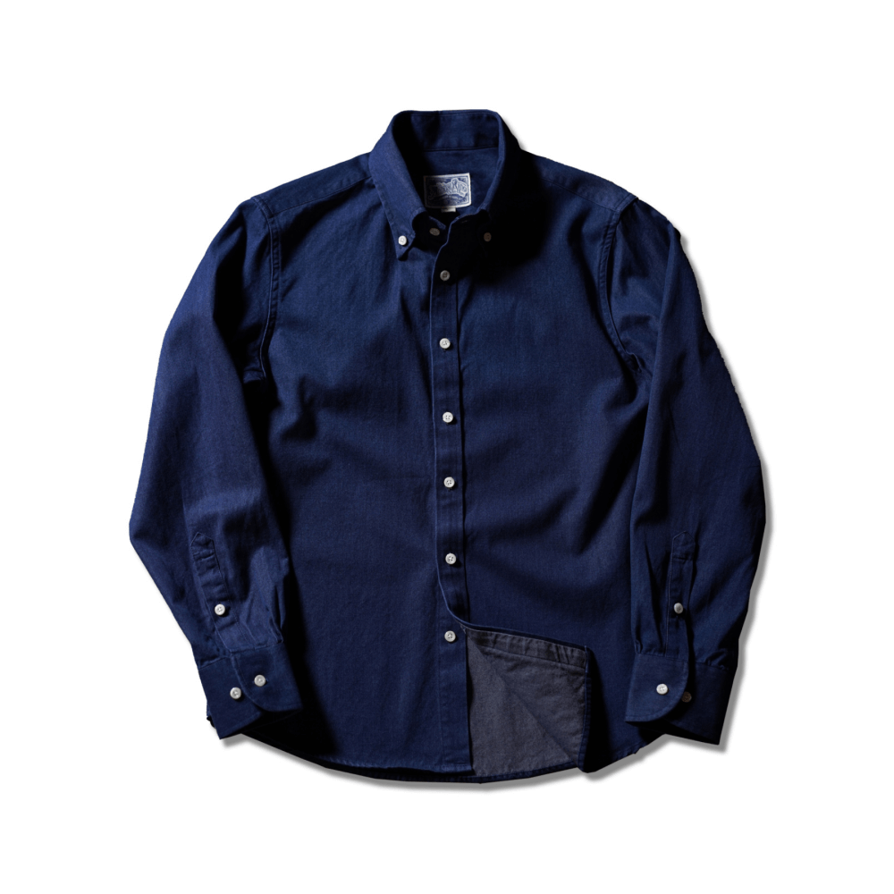 Men's Indigo Button-Down Collar Shirt – Crush on Retro
