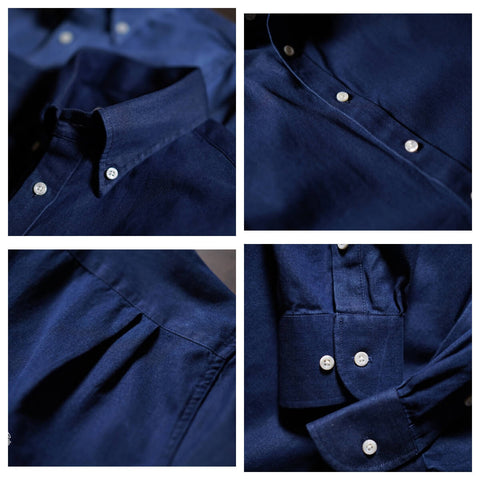 Men's Indigo Button-Down Collar Shirt