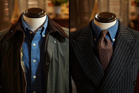 Men's Indigo Button-Down Collar Shirt