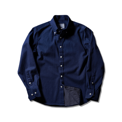 Men's Indigo Button-Down Collar Shirt