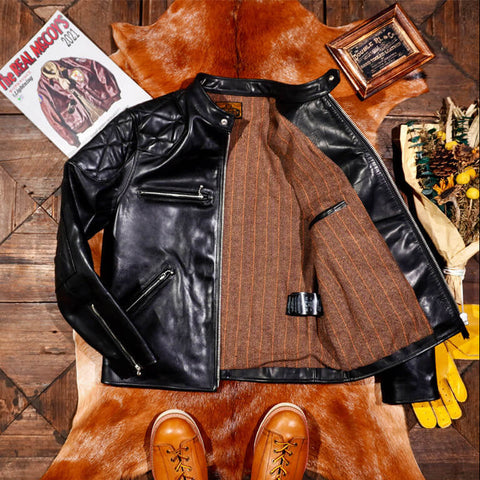 Men's Cafe Racer Leather Jacket
