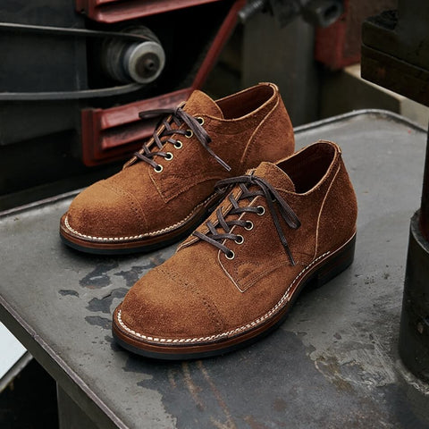 Men's Derby Shoes, Waxed Flesh CXL