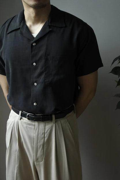 Men's Tencel Camp Collar Shirt Short Sleeves