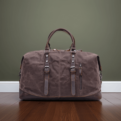 Canvas and Leather Travel Tote