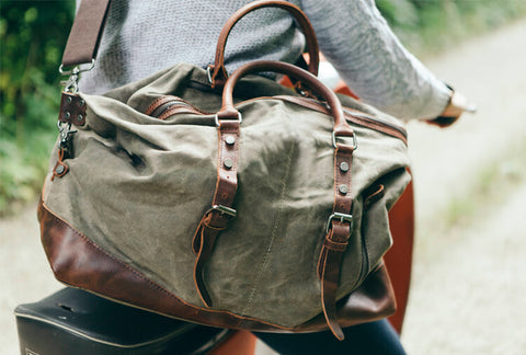 Canvas and Leather Travel Tote
