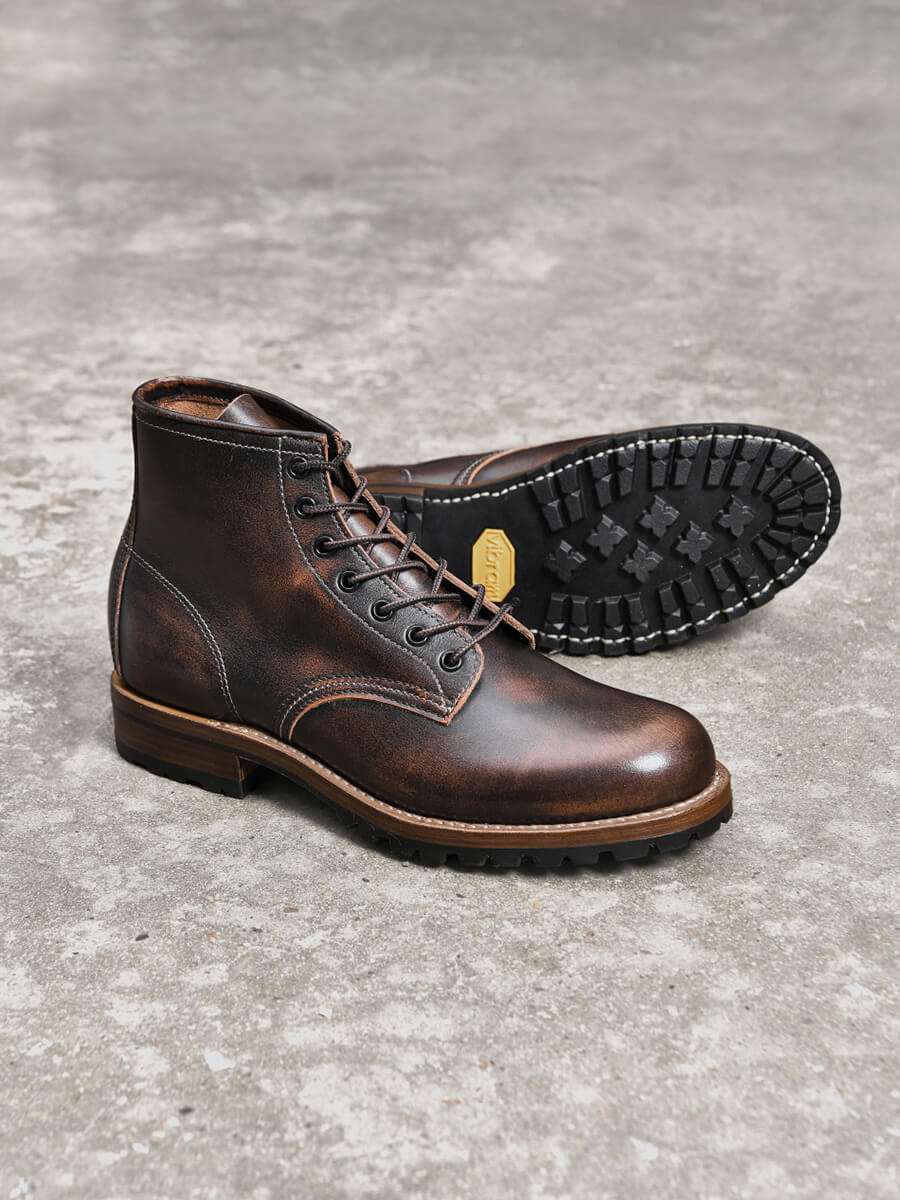 Men's Cap Toe Classic Boots, Brush Off Leather