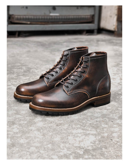 Men's Cap Toe Classic Boots, Brush Off Leather