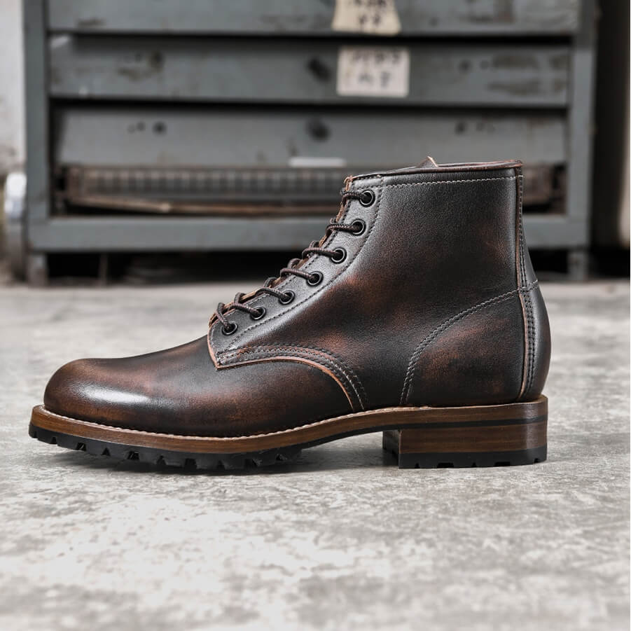 Men's Cap Toe Classic Boots, Brush Off Leather