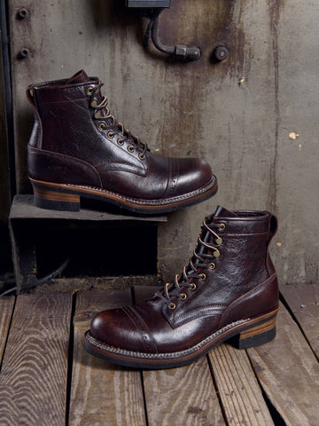 Men's Cap Toe Timber Boots, Crazy Cow