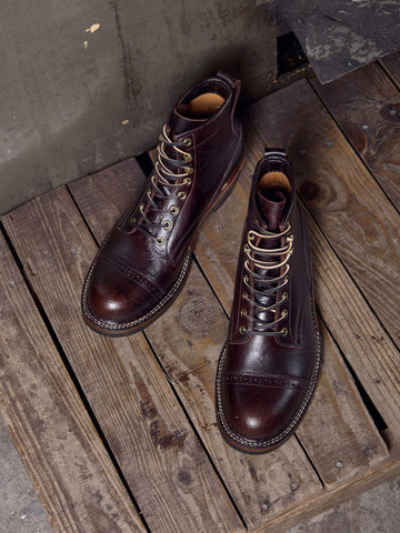 Men's Cap Toe Timber Boots, Crazy Cow