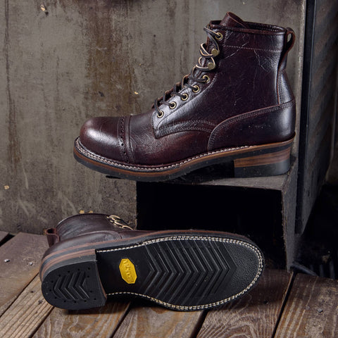 Men's Cap Toe Timber Boots, Crazy Cow