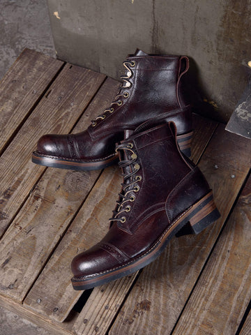 Men's Cap Toe Timber Boots, Crazy Cow