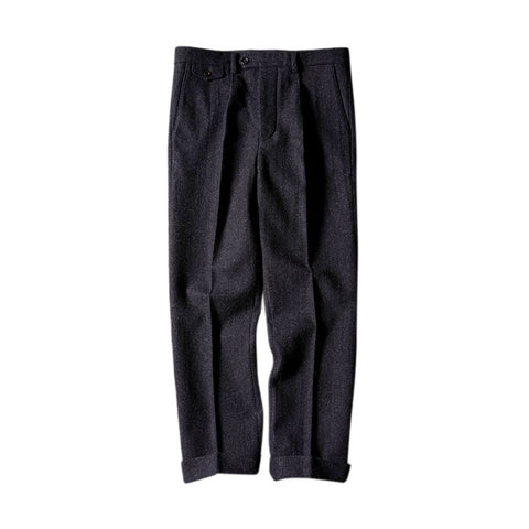 Men's Charcoal Tweed Trousers