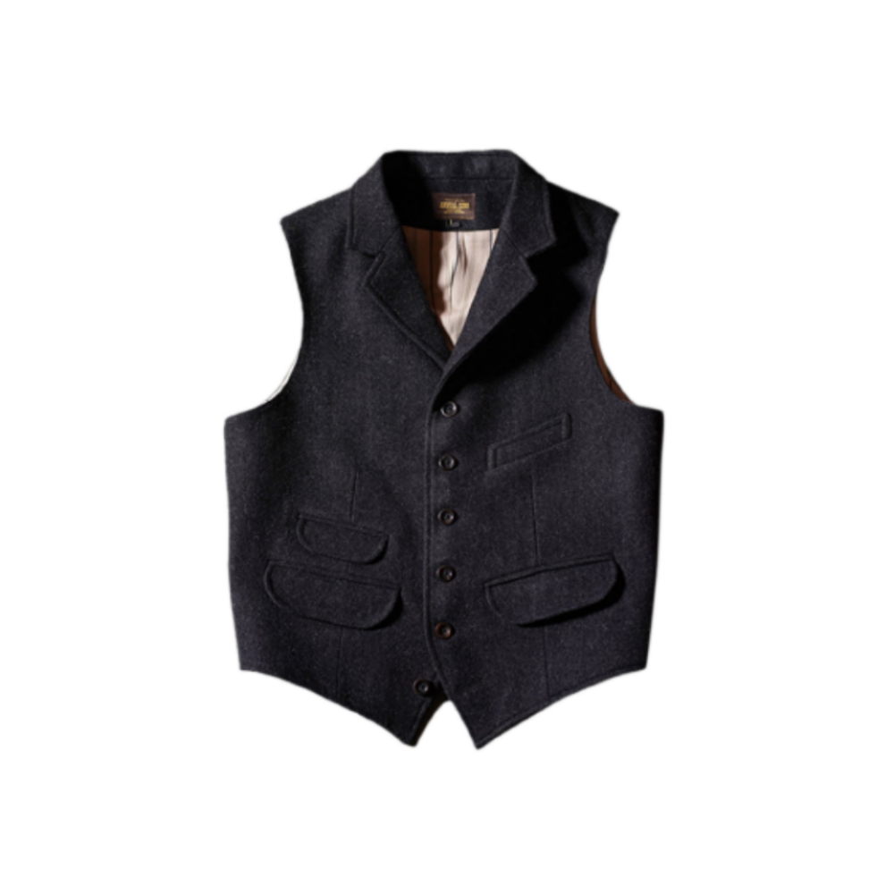 Men's Charcoal Tweed Vest – Crush on Retro