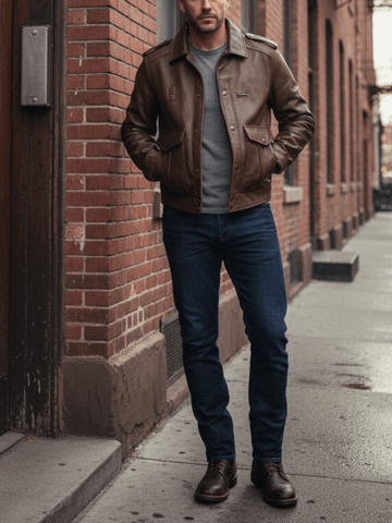 Men's Chicago Police Style Riding Jacket