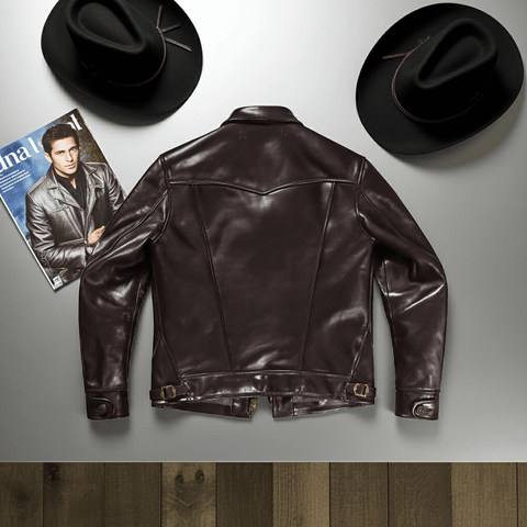 Men's Mendoza Leather Jacket, Coffee Horsehide