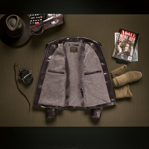 Men's Mendoza Leather Jacket, Coffee Horsehide