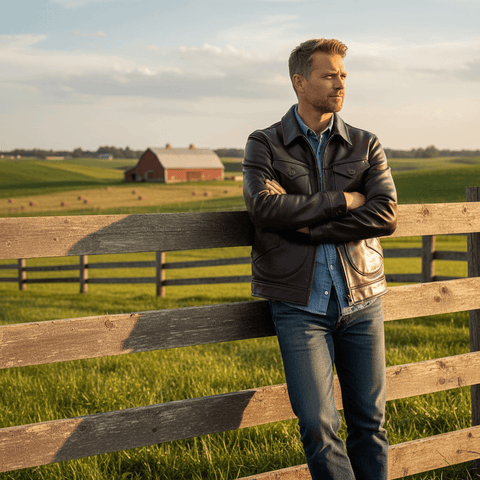 Men's Mendoza Leather Jacket, Coffee Horsehide