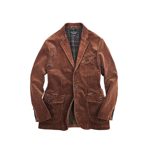 Men's Corduroy Safari Suit Jacket, Terracotta