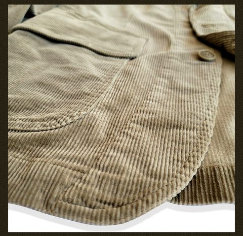 Men's Corduroy Suit Jacket Khaki