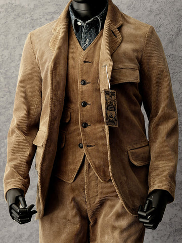 Men's Corduroy Suit Jacket Camel