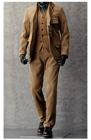 Men's Corduroy Suit Jacket Camel
