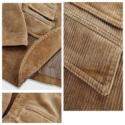 Men's Corduroy Suit Jacket Camel