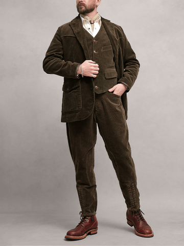 Men's Corduroy Suit Jacket, Olive