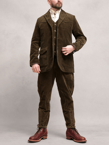 Men's Corduroy Suit Jacket, Olive