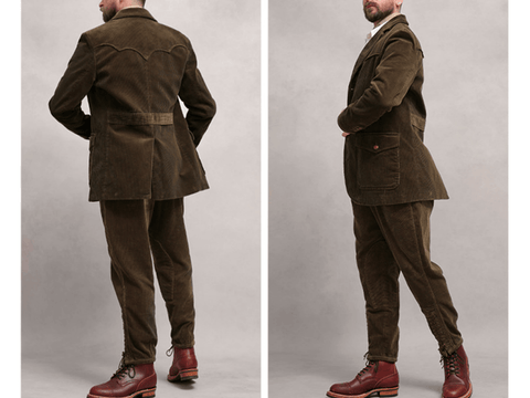 Men's Corduroy Suit Jacket, Olive