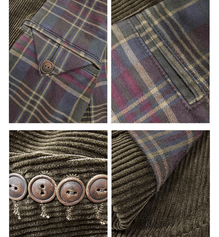 Men's Corduroy Suit Jacket, Olive