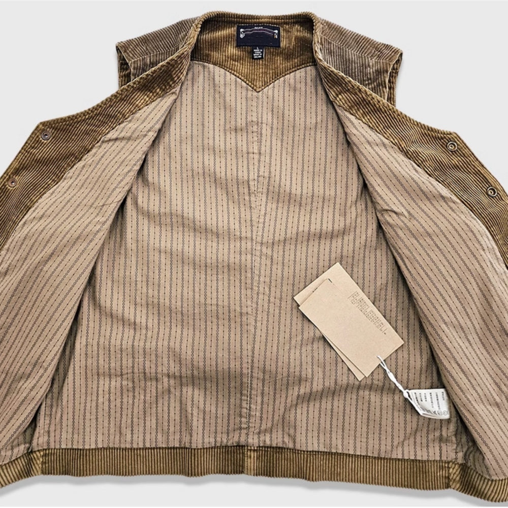 Men's Corduroy Western Vest Camel