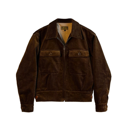 Brown Corduroy A-2 Flight Jacket for Men