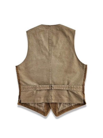 Men's Corduroy V-neck Vest