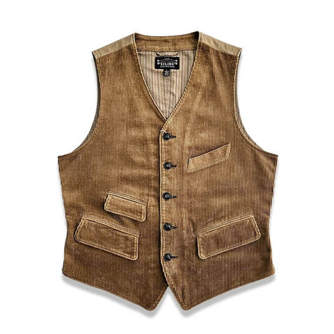 Men's Corduroy V-neck Vest