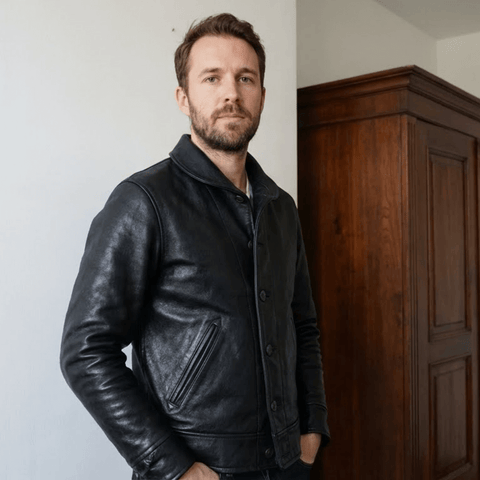 Men's Cossack Leather Jacket, Goatskin