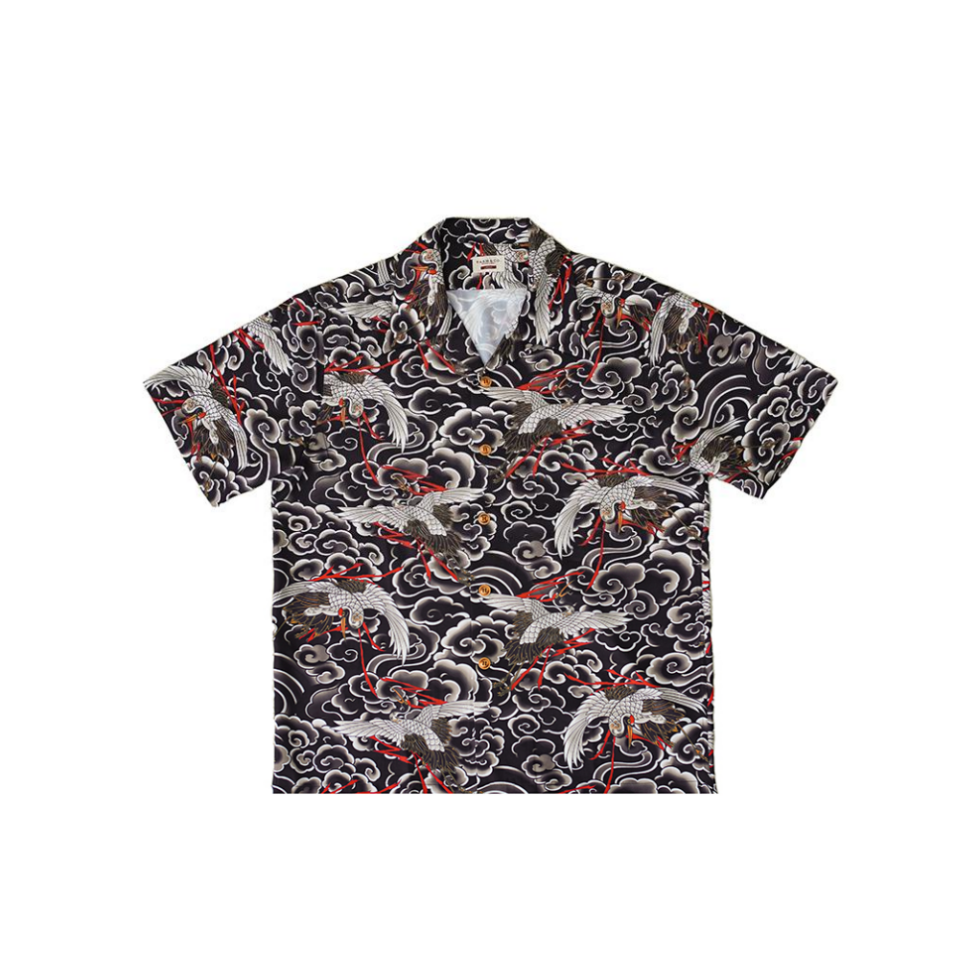 Men's Crane Printed Aloha Shirt