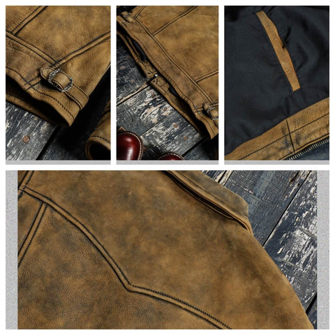Men's Crazy Horse Mendoza Leather Jacket Mk II
