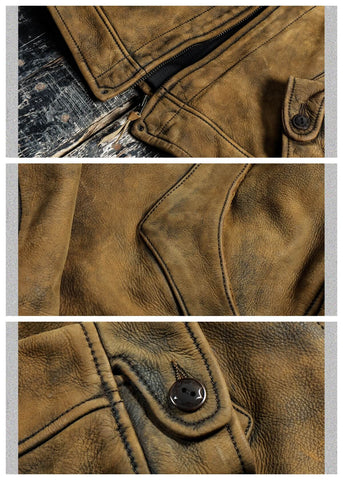 Men's Crazy Horse Mendoza Leather Jacket Mk II