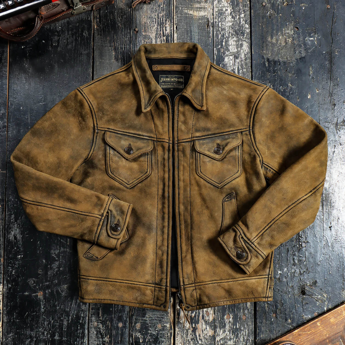 Men's Crazy Horse Mendoza Leather Jacket Mk II