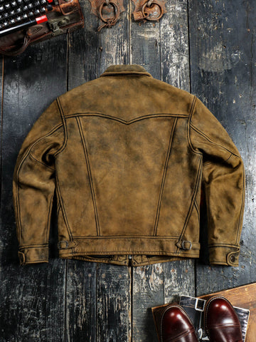 Men's Crazy Horse Mendoza Leather Jacket Mk II